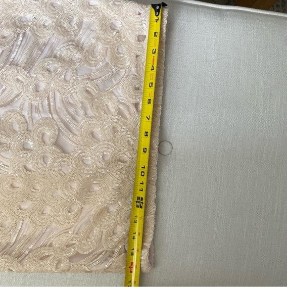 Vintage Peach Beaded Sleeveless Cocktail Dress 2 - Picture 8 of 14